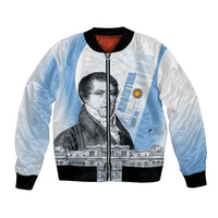 Custom Argentina Manuel Belgrano Bomber Jacket Flag Day - Patriotic Sun of May