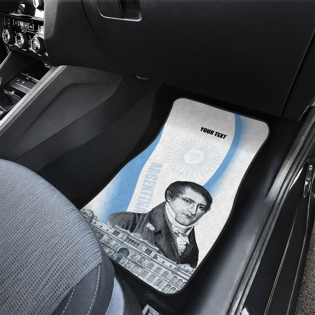 Custom Argentina Manuel Belgrano Car Mats Flag Day - Patriotic Sun of May