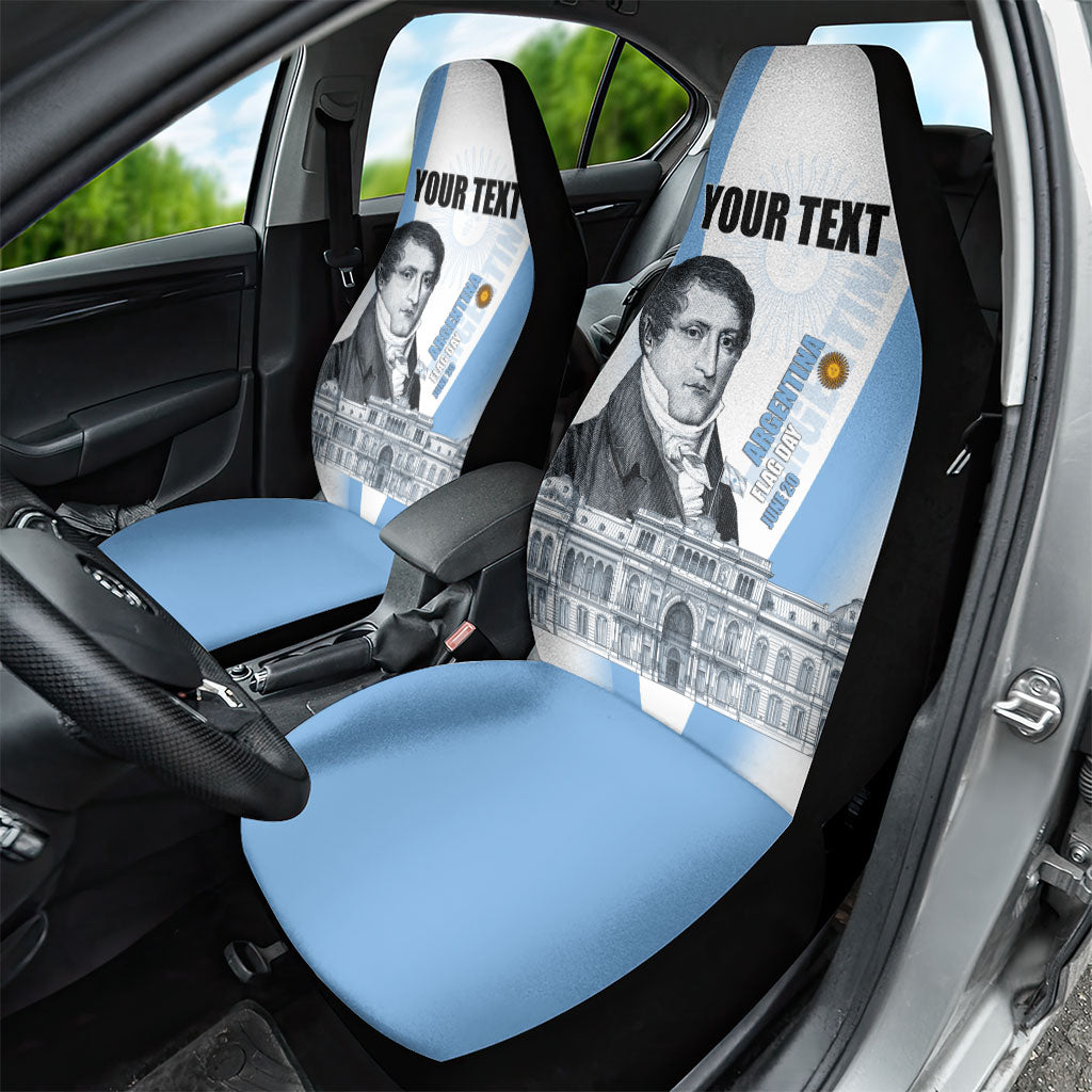 Custom Argentina Manuel Belgrano Car Seat Cover Flag Day - Patriotic Sun of May