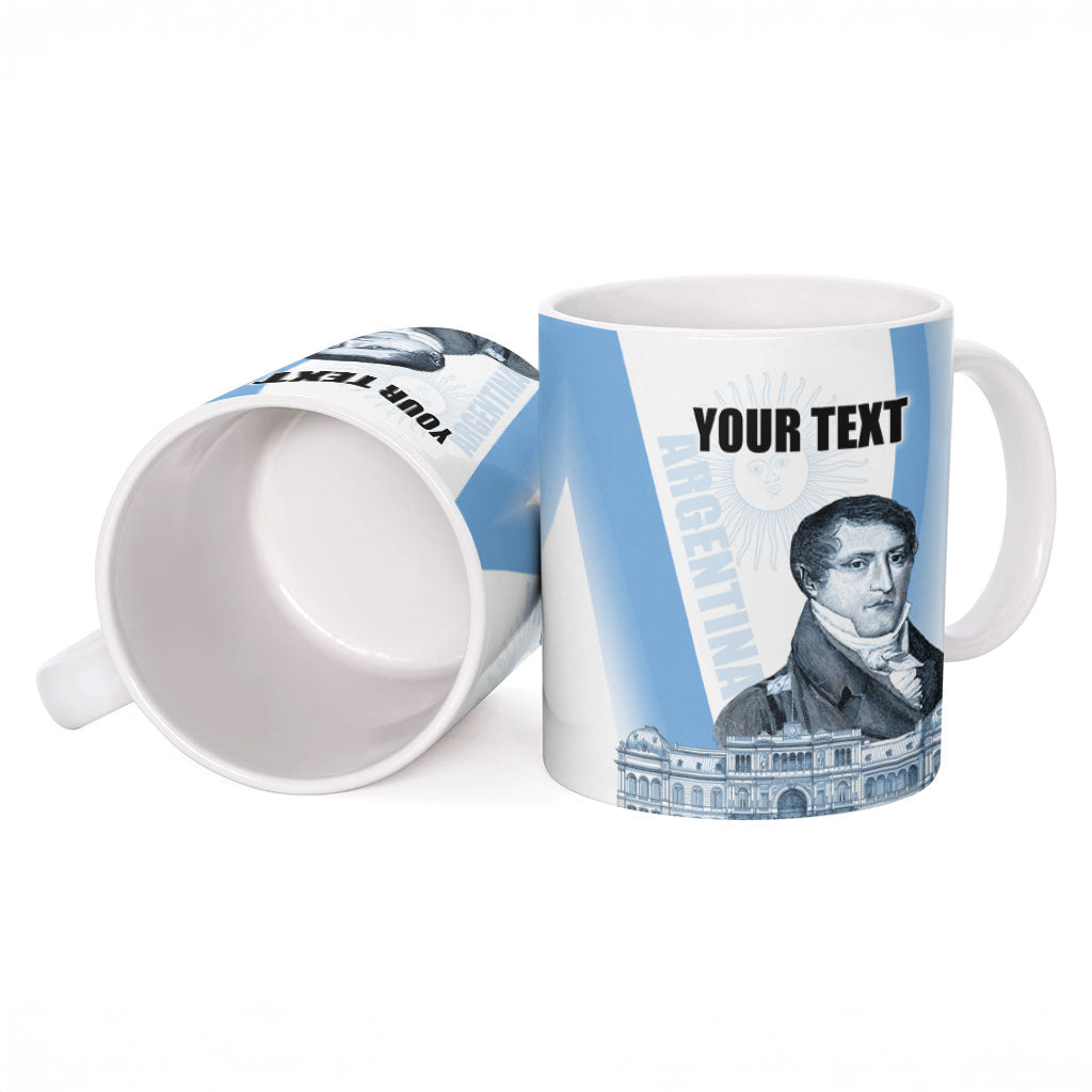 Custom Argentina Manuel Belgrano Ceramic Mug Flag Day - Patriotic Sun of May