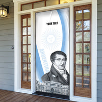 Custom Argentina Manuel Belgrano Door Cover Flag Day - Patriotic Sun of May
