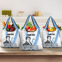 Custom Argentina Manuel Belgrano Grocery Bag Flag Day - Patriotic Sun of May