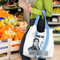 Custom Argentina Manuel Belgrano Grocery Bag Flag Day - Patriotic Sun of May