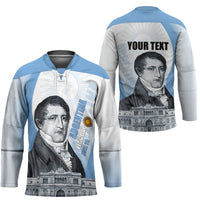 Custom Argentina Manuel Belgrano Hockey Jersey Flag Day - Patriotic Sun of May