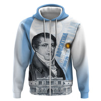 Custom Argentina Manuel Belgrano Hoodie Flag Day - Patriotic Sun of May