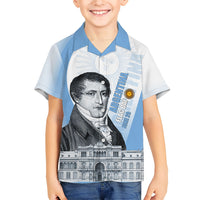 Custom Argentina Manuel Belgrano Kid Hawaiian Shirt Flag Day - Patriotic Sun of May