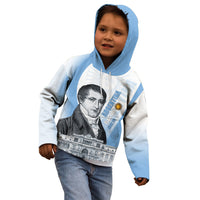 Custom Argentina Manuel Belgrano Kid Hoodie Flag Day - Patriotic Sun of May