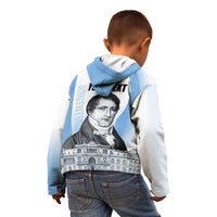 Custom Argentina Manuel Belgrano Kid Hoodie Flag Day - Patriotic Sun of May
