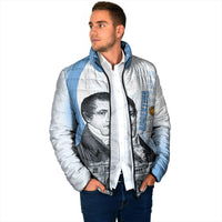 Custom Argentina Manuel Belgrano Padded Jacket Flag Day - Patriotic Sun of May