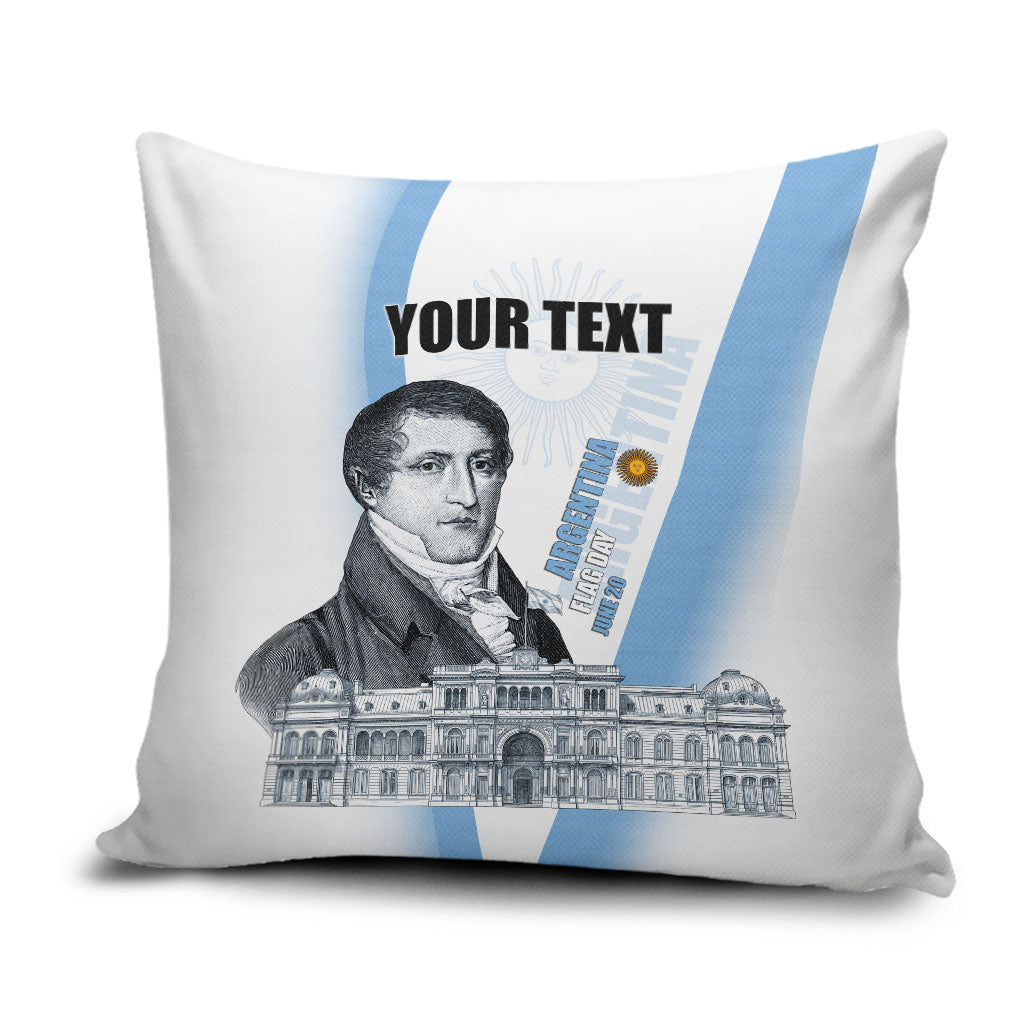 Custom Argentina Manuel Belgrano Pillow Cover Flag Day - Patriotic Sun of May