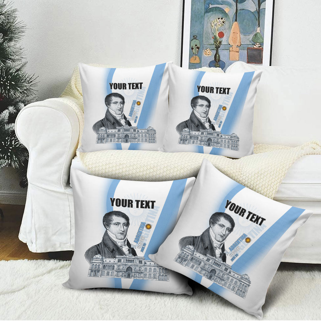 Custom Argentina Manuel Belgrano Pillow Cover Flag Day - Patriotic Sun of May