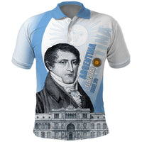 Custom Argentina Manuel Belgrano Polo Shirt Flag Day - Patriotic Sun of May