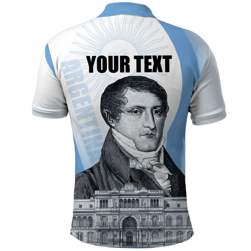 Custom Argentina Manuel Belgrano Polo Shirt Flag Day - Patriotic Sun of May