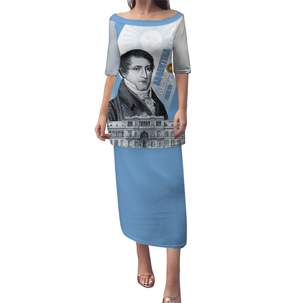 Custom Argentina Manuel Belgrano Puletasi Flag Day - Patriotic Sun of May
