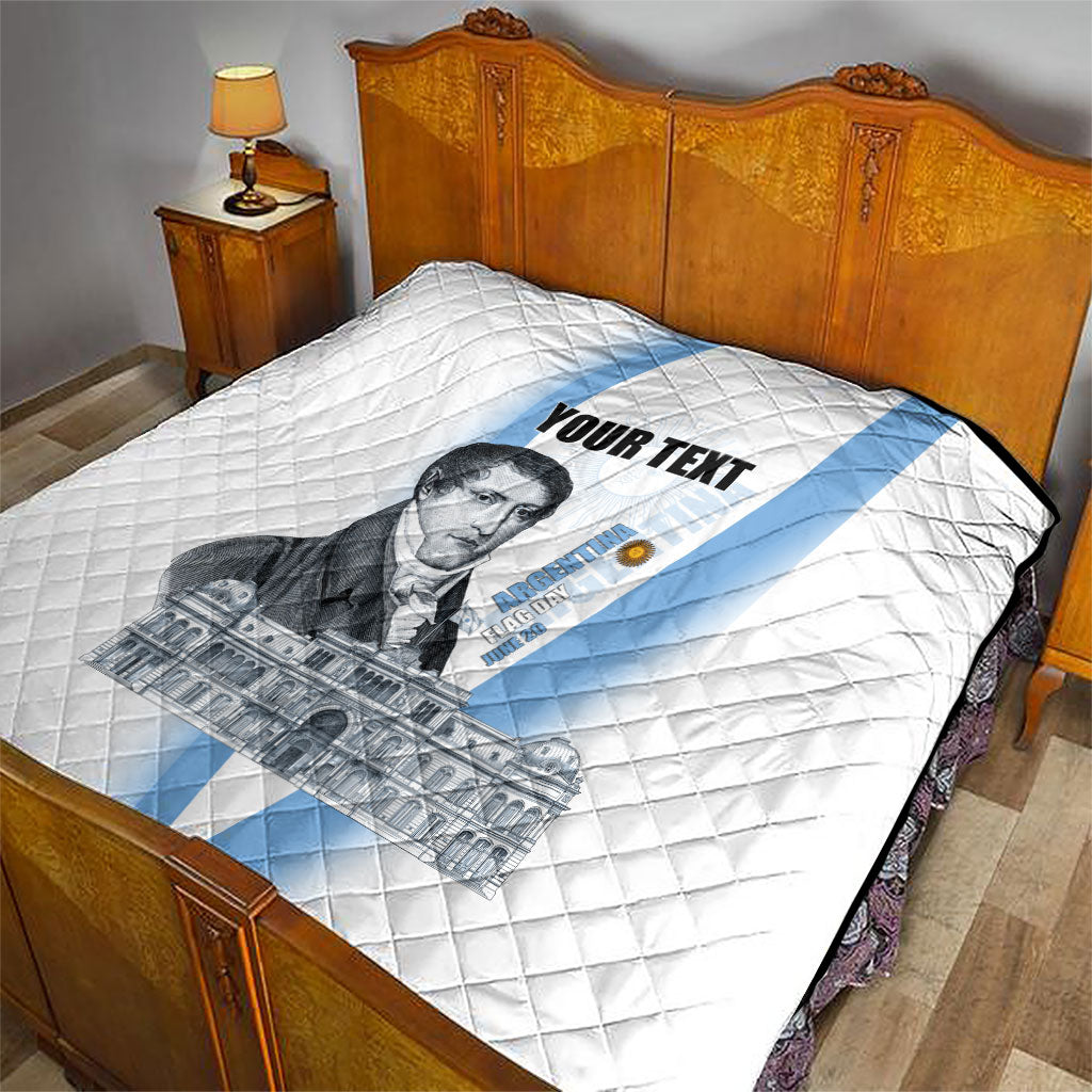 Custom Argentina Manuel Belgrano Quilt Flag Day - Patriotic Sun of May