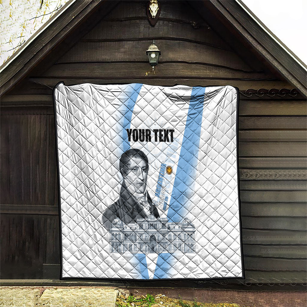 Custom Argentina Manuel Belgrano Quilt Flag Day - Patriotic Sun of May