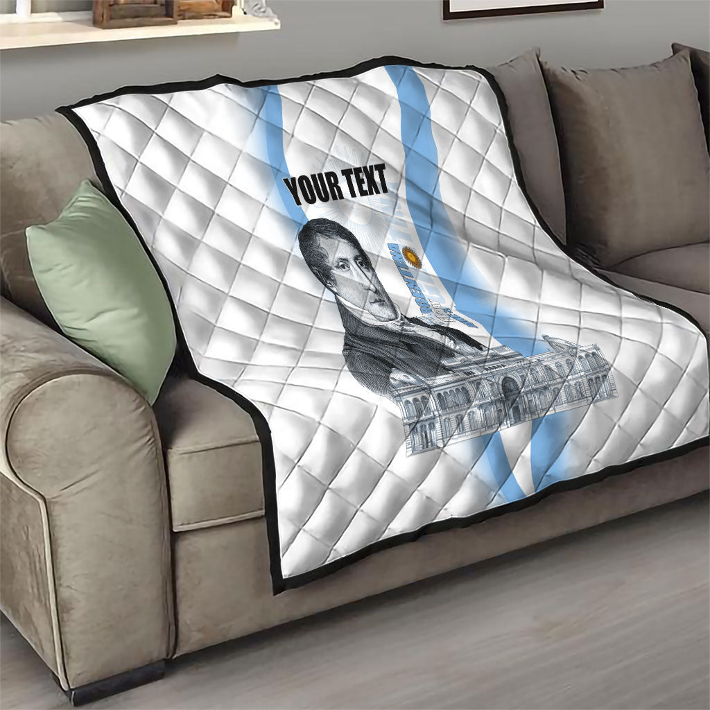 Custom Argentina Manuel Belgrano Quilt Flag Day - Patriotic Sun of May