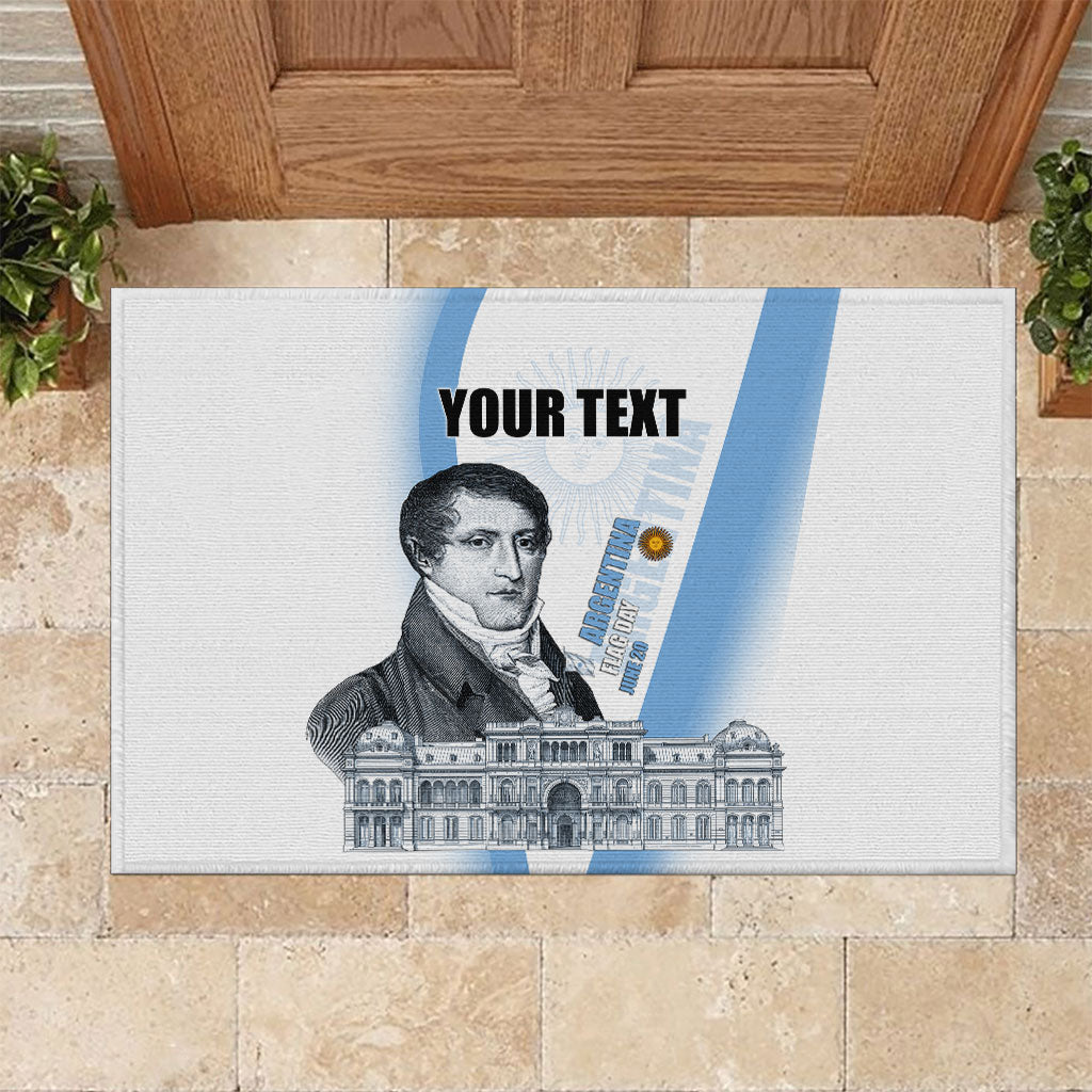 Custom Argentina Manuel Belgrano Rubber Doormat Flag Day - Patriotic Sun of May