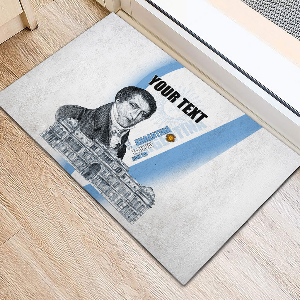 Custom Argentina Manuel Belgrano Rubber Doormat Flag Day - Patriotic Sun of May