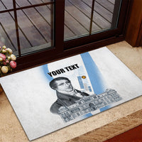 Custom Argentina Manuel Belgrano Rubber Doormat Flag Day - Patriotic Sun of May