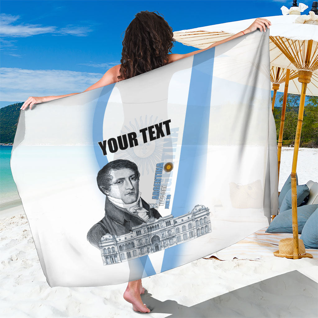 Custom Argentina Manuel Belgrano Sarong Flag Day - Patriotic Sun of May