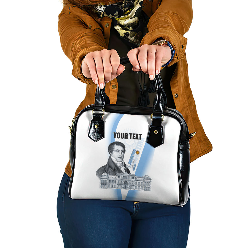 Custom Argentina Manuel Belgrano Shoulder Handbag Flag Day - Patriotic Sun of May