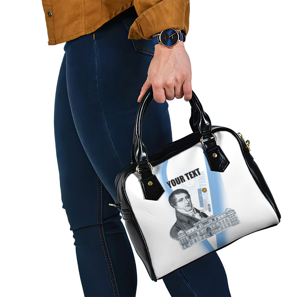 Custom Argentina Manuel Belgrano Shoulder Handbag Flag Day - Patriotic Sun of May
