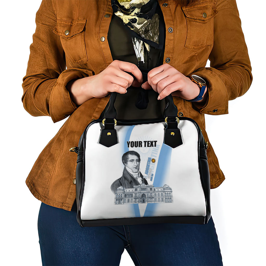 Custom Argentina Manuel Belgrano Shoulder Handbag Flag Day - Patriotic Sun of May