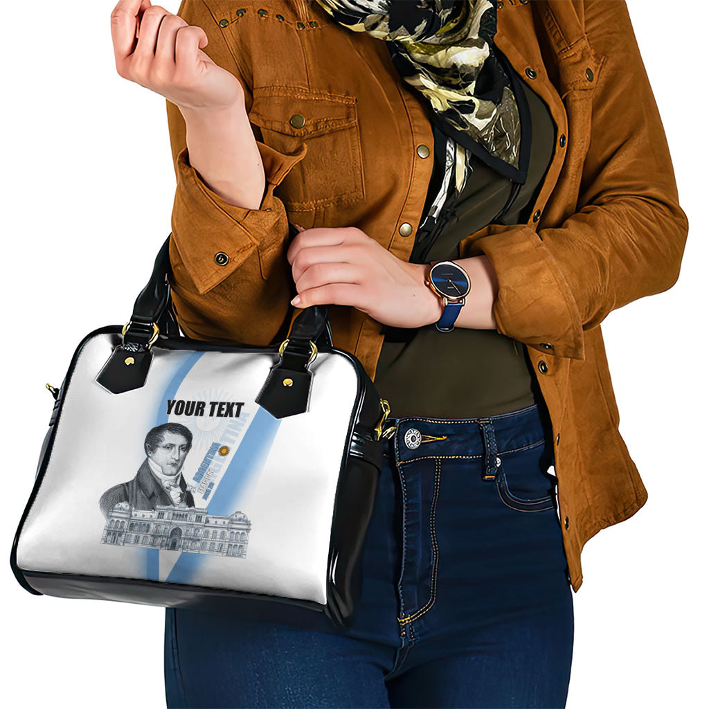 Custom Argentina Manuel Belgrano Shoulder Handbag Flag Day - Patriotic Sun of May