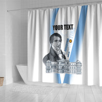 Custom Argentina Manuel Belgrano Shower Curtain Flag Day - Patriotic Sun of May