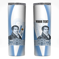 Custom Argentina Manuel Belgrano Skinny Tumbler Flag Day - Patriotic Sun of May