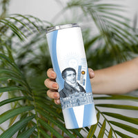 Custom Argentina Manuel Belgrano Skinny Tumbler Flag Day - Patriotic Sun of May