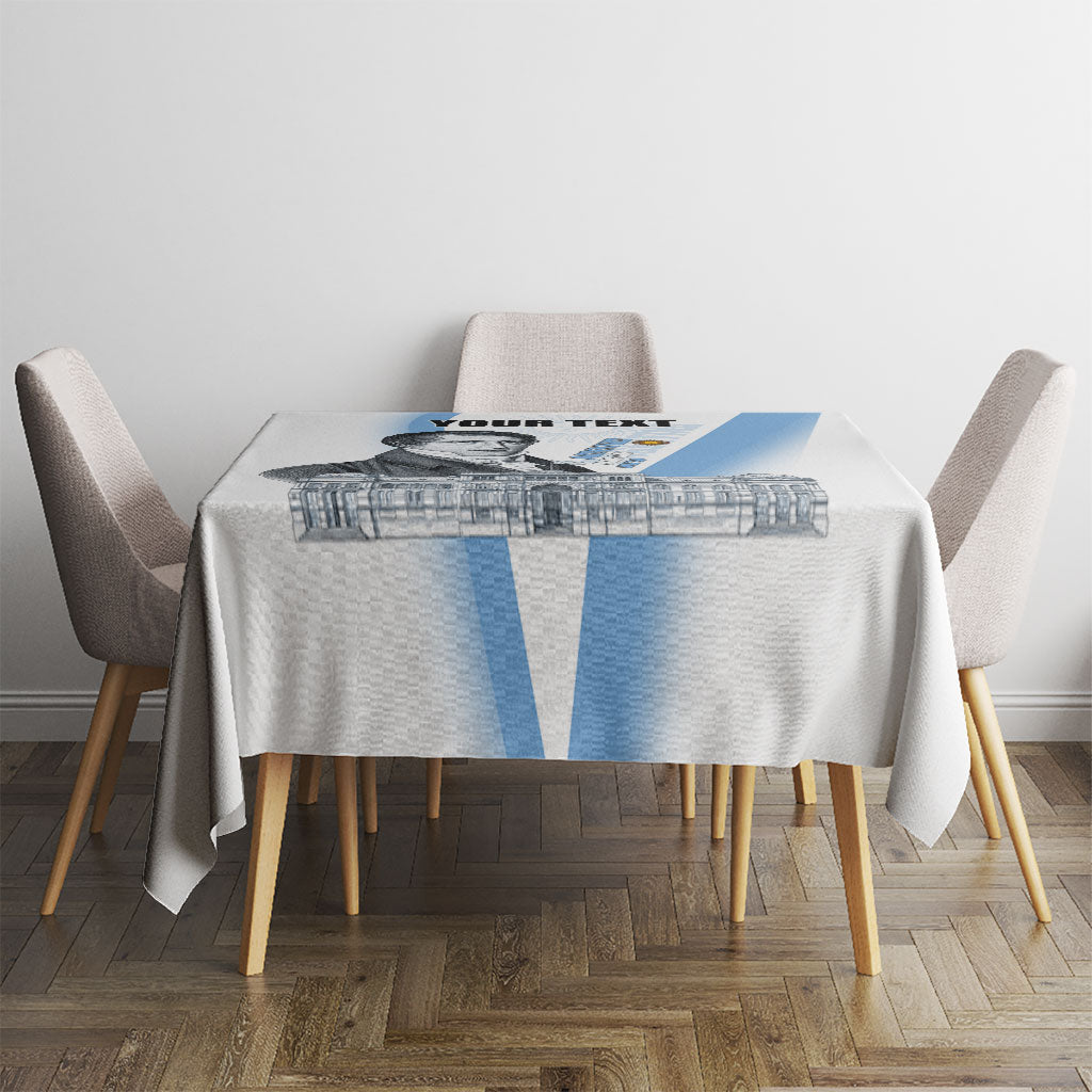 Custom Argentina Manuel Belgrano Tablecloth Flag Day - Patriotic Sun of May