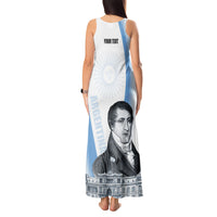 Custom Argentina Manuel Belgrano Tank Maxi Dress Flag Day - Patriotic Sun of May