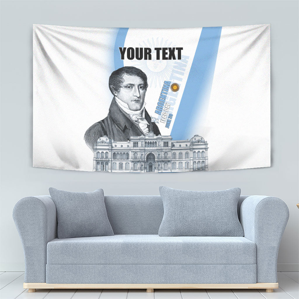 Custom Argentina Manuel Belgrano Tapestry Flag Day - Patriotic Sun of May