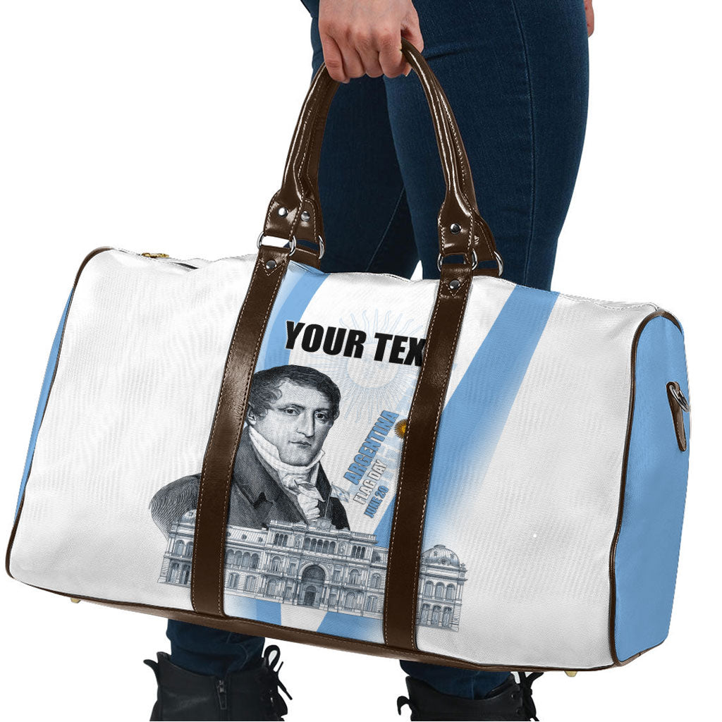 Custom Argentina Manuel Belgrano Travel Bag Flag Day - Patriotic Sun of May