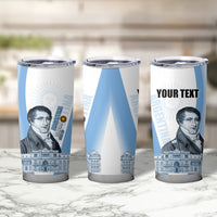 Custom Argentina Manuel Belgrano Tumbler Cup Flag Day - Patriotic Sun of May