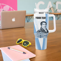 Custom Argentina Manuel Belgrano Tumbler With Handle Flag Day - Patriotic Sun of May