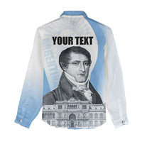 Custom Argentina Manuel Belgrano Women Casual Shirt Flag Day - Patriotic Sun of May