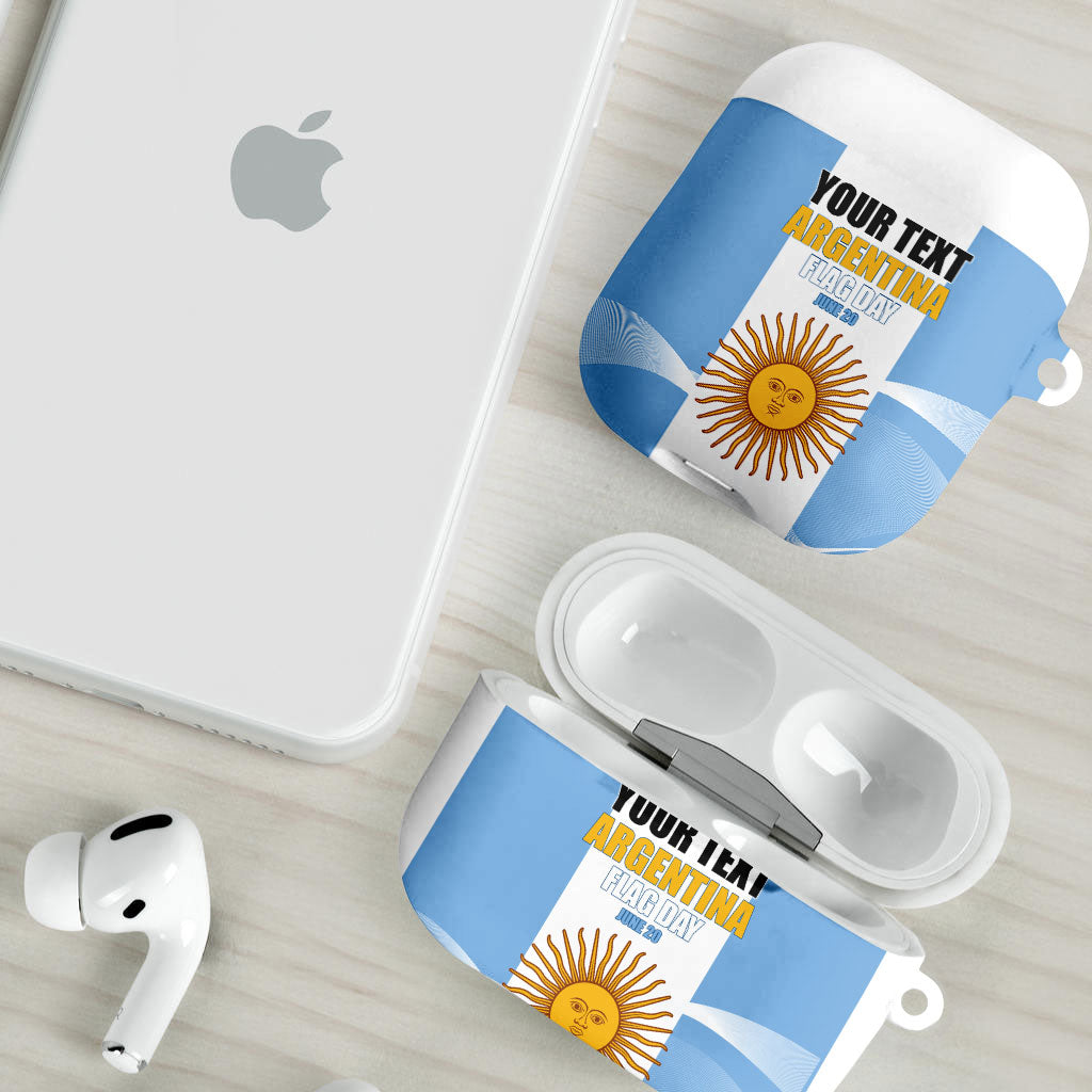 Personalized Argentina Flag Day AirPods Case Sun Of May Sol De Mayo - National Emblem Patriotism