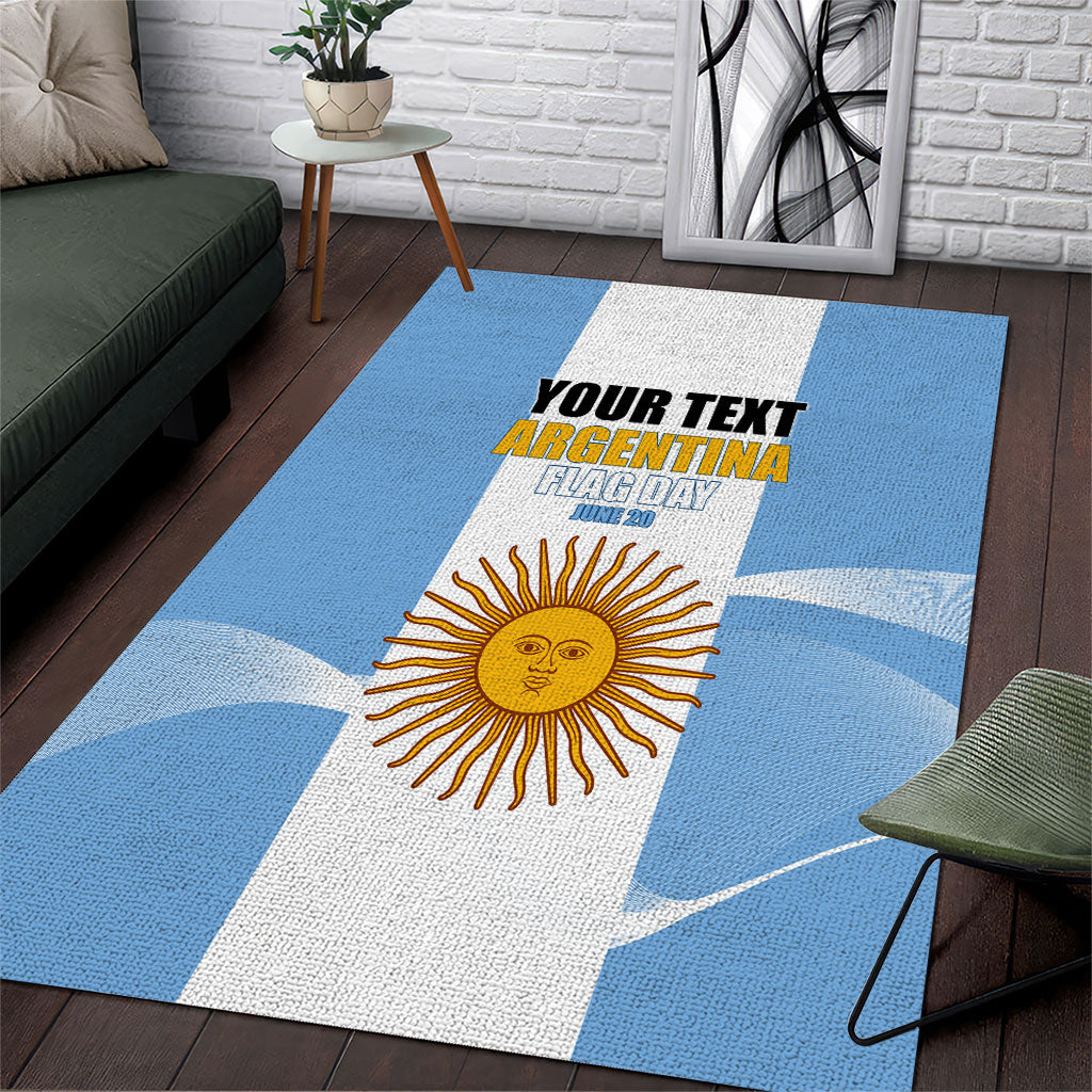 Personalized Argentina Flag Day Area Rug Sun Of May Sol De Mayo - National Emblem Patriotism