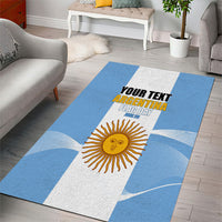 Personalized Argentina Flag Day Area Rug Sun Of May Sol De Mayo - National Emblem Patriotism