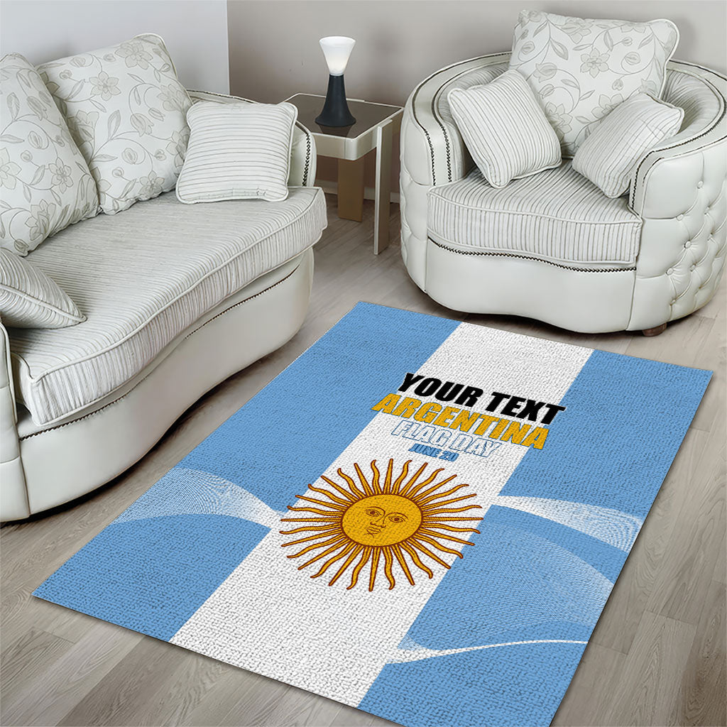 Personalized Argentina Flag Day Area Rug Sun Of May Sol De Mayo - National Emblem Patriotism