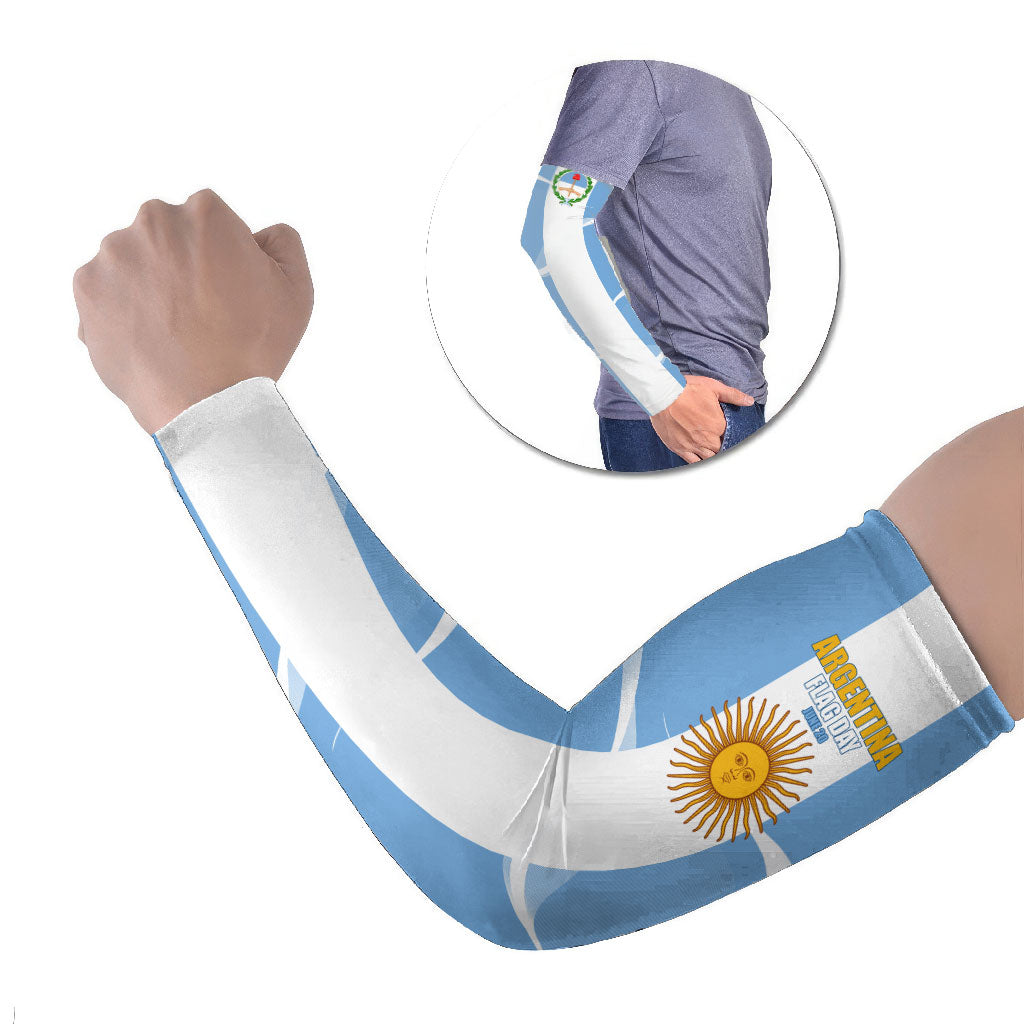 Personalized Argentina Flag Day Arm Sleeves Sun Of May Sol De Mayo - National Emblem Patriotism