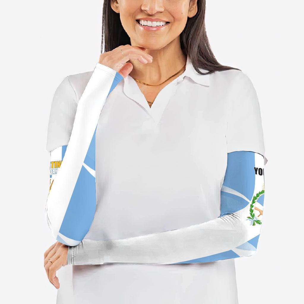 Personalized Argentina Flag Day Arm Sleeves Sun Of May Sol De Mayo - National Emblem Patriotism