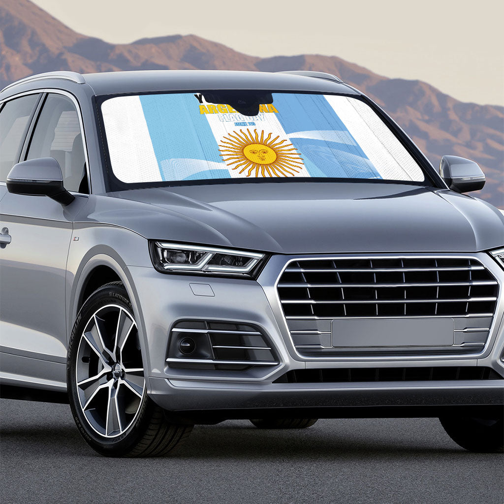 Personalized Argentina Flag Day Auto Sun Shade Sun Of May Sol De Mayo - National Emblem Patriotism