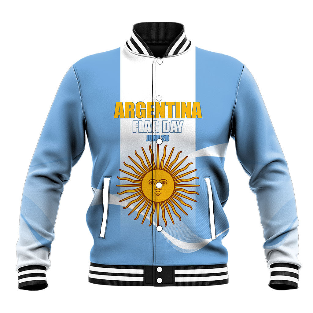 Personalized Argentina Flag Day Baseball Jacket Sun Of May Sol De Mayo - National Emblem Patriotism