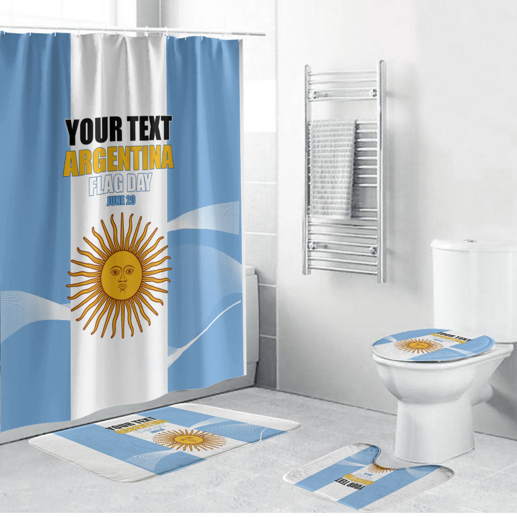 Personalized Argentina Flag Day Bathroom Set Sun Of May Sol De Mayo - National Emblem Patriotism