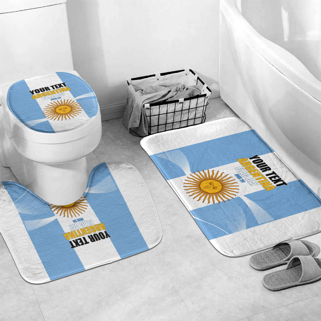 Personalized Argentina Flag Day Bathroom Set Sun Of May Sol De Mayo - National Emblem Patriotism