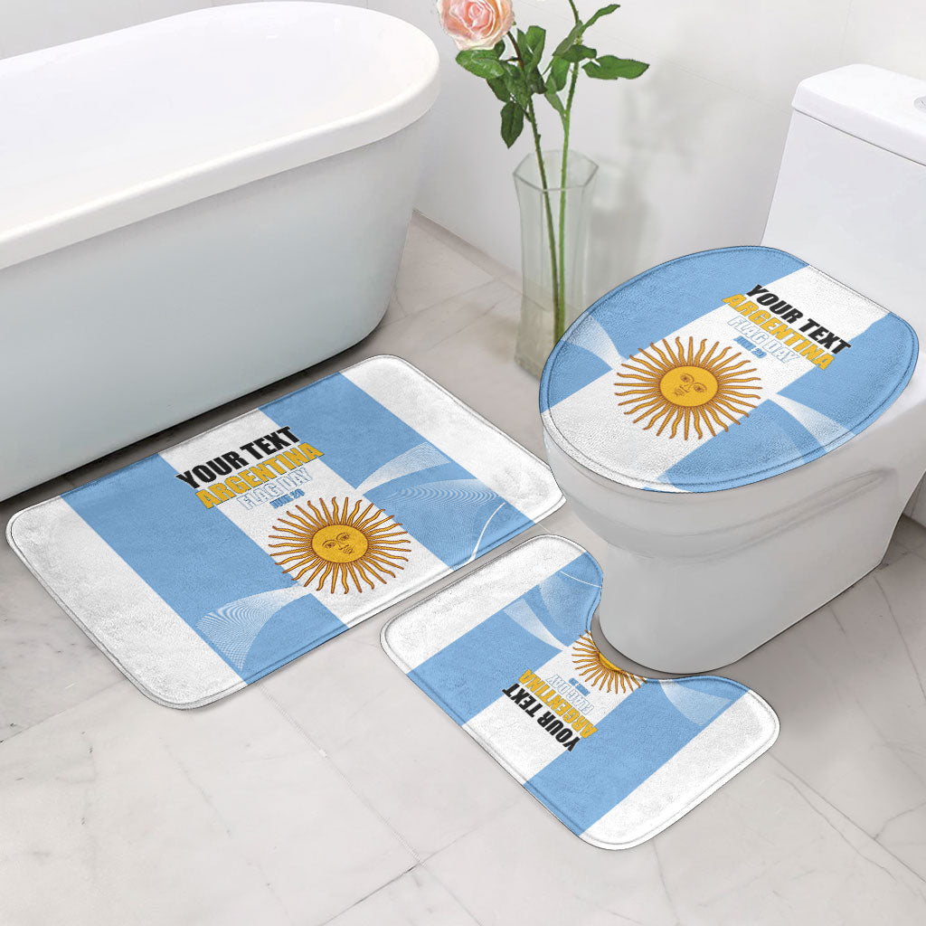 Personalized Argentina Flag Day Bathroom Set Sun Of May Sol De Mayo - National Emblem Patriotism